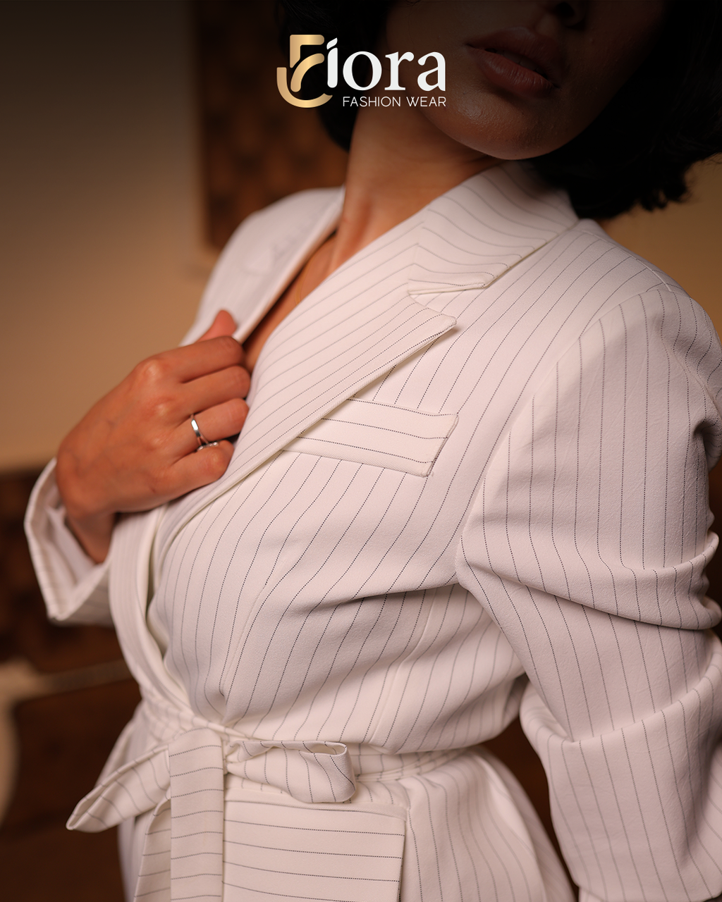 The Ivory Pinstripe - Full Suit